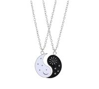 ZZHYGM - Collar ajustable de plata de ley 925 para mujer, con colgante de Yin Yang, A, A