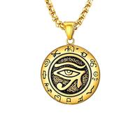 ZZHYGM - Collar con colgante de plata de ley 925 para hombre y mujer, diseño de ojo de Horus, 1 A Eye Of Horus Necklace, A