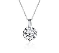 ZZHYGM Decorations Accessories 1 to 3ct Pendant Necklace Women, D Color Yellow/Blue/Pink Moissanite Diamond Necklaces, Jewelry s for Wife Mom Beautiful