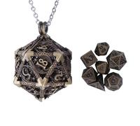 ZZHYGM Elegant Metal Necklace Hollow Dices Set Pendant Clavicle Chain Hip Hop Collarbone Chain Jewelry for Women