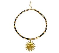 ZZHYGM Fashionable Stainless Steel Leopard Print Necklace Soft Rope Cord Neckchain for Trendy Women and Unique Jewelry