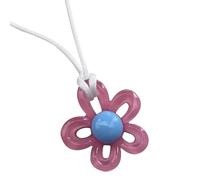 ZZHYGM Girl 925 Sterling Silver and Girls, Colorful Pendant Handmade Chain Charm Women Pendulum Beautiful Neck Jewelry, Flower Choker Necklace For Woman