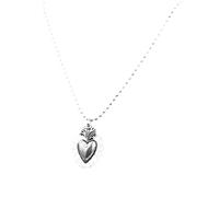 ZZHYGM Girls Accessories Catholic Sacred Heart Necklace For Women Men, Vintage Sacred Heart of Jesus Necklace - Beads Chain Sacred Heart Pendant, Jesus Heart Necklace For