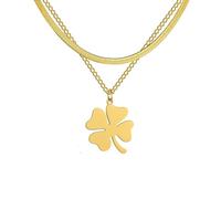 ZZHYGM Girls Accessories Four Leaf Necklace for Female Girls, Minimalist Pendant - 4 Leaf Necklace, Alhambra Necklace, Lucky Necklace for Birthday Valentine