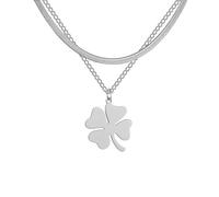 ZZHYGM Girls Accessories Four Leaf Necklace For Women Girls, Minimalist Pendant - 4 Leaf Necklace, Alhambra Necklace, Lucky Necklace For Birthday Valentine