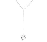 ZZHYGM Girls Accessories Long Chain Four Leaf Necklace For Women Girls, Crystal Pendant - Bohemian 4 Leaf Necklace, Alhambra Necklace, Lucky Birthday