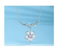 ZZHYGM Jewelry/Necklaces Cherry Blossom Necklace Wild Necklace Japan and South Korea Clavicle Chain Necklace Female Jewelry Women's Pendants