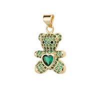 ZZHYGM Jewelry Unisex Stainles Stell Multicolor Charms For Jewelry Cute Bear Pendants Necklaces Women Fashion P05 Trendy Accessories Creative Thing For Women and Men Thing