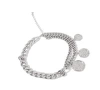 ZZHYGM Metal Coin Pendant Necklace Contemporary Coin Pendant Necklace Clavicle Chain for Women’s Trendy