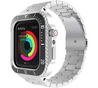ZZHYGM Modified Kit Metal Case and Band，for Series 45mm，Stainless Steel Watch Cover+Watch Strap Retrofit Set Accessories，for 4 SE
