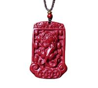 ZZHYGM Necklaces Feng Shui Cinnabar Pendant Healing Chakra Crystal Amulet Lucky Wealth Ward Off Evil Spirits Necklace for Women Men