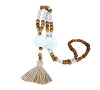 ZZHYGM Patrck Mother's Day Pendant Bohemian Chain Accessory Wooden Women Jewelry Tassel Beads Necklaces Pendants Foldable Heart Necklace