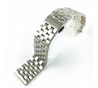 ZZHYGM Solid Stainless Steel Flat Interface Watch Men's and Women's Metal Matte Butterfly Buckle Wrist Band Belt 18mm19mm20mm21mm22mm24mm26mm