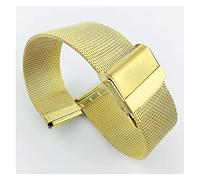 ZZHYGM Stainless Steel Watch Fine Mesh Belt Male Line watchband Ultra-Thin Safety Buckle Black 18 20mm