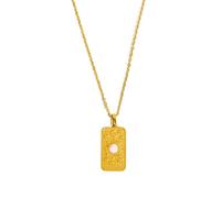 ZZHYGM Stylish Square Sun Moon Star World Pendant Necklace Accessory Eye Catching Chain for Gathering Parties