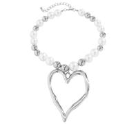 ZZHYGM Unique Irregular Heart Pendant Necklace Fashionable Beads Necklace Stylish Neck Jewelry Suitable for Various