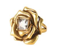 ZZHYGM Vintage Styles Flower Rings Pendant Necklace Earrings for Women with Elegant Rose Designs and Square