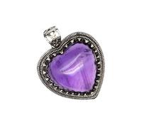 ZZHYGM Vintage Styles Labradorite Pendant Necklace Featuring Elegant Amethyst Gemstones for Women Seek Unique