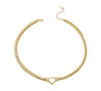 ZZHYGM Women Necklaces Pendants for Ramadan Mother's Day Retro Chic Personality Hollowed out Love Braided Titanium Steel Clavicle Chain Long Leather Necklace