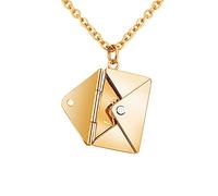 ZZHYGM Women Necklaces Pendants for Ramadan Mother's The New Envelope Shows Off Your Unique Temperament and Can Be Opened Valentine's Day Envelopes Necklace Set