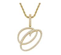 ZZHYGM Women Ramadan Mother's Day Chain Hop Hip Jewelry Necklace Diamond Women's Pendant Letter Men's Capital Pendants Necklaces for Sister