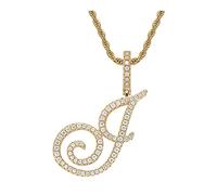 ZZHYGM Women Ramadan Mother's Day Chain Hop Hip Jewelry Necklace Diamond Women's Pendant Letter Men's Capital Pendants Necklaces for Sister