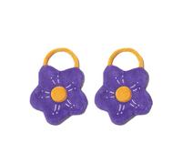 ZZHYTANG Asciugamano a Forma di Fiore Carino, Asciugamano Spesso Assorbente in Pile Corallino, Panno Riutilizzabile per Cucina, Bagno e Arredamento(Púrpura)