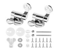 ZZHYTANG Bisagras Asiento Inodoro Cierre Suave, Zinc Cromo Par 2 Piezas | Recambio Tapa Inodoro con Tornillos, apto madera resina plástico