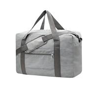 ZZHYTANG Bolsa de viaje personal aprobada por aerolíneas, bolsa de fin de semana plegable impermeable con correa de hombro desmontable y funda for trolley, 30L(Off-white)