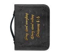 ZZHYTANG Bolsa for Guardar Libros con Cierre De Cremallera Completa, Portátil Ligera Multifuncional Personalizable Bolsa Cruzada for Libros for La Iglesia, Uso Diario(Pattern H,28.5CM)