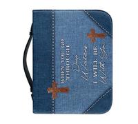 ZZHYTANG Bolsa for Guardar Libros for La Iglesia, Biblia, Portátil Ligera Organización De Cuadernos for Estudiantes, Mujeres Duradera Personaliza La Funda for Libros(Pattern B,25.9CM)