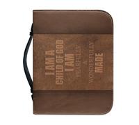 ZZHYTANG Funda de la Biblia for Mujer, Piel sintética, con Kit de Diario, Bolsillo con Cremallera, Protector Impermeable y Resistente al Desgaste, Regalo Cristiano (Pattern B,28.5CM)