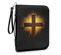 ZZHYTANG Funda for Biblias, Libros De Texto, Protector De Libros Duradero con Ranura for Bolígrafos Incorporada, Funda Ligera Y Portátil for Cuadernos De Uso Diario, Iglesia(Pattern A,30.5CM)