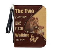 ZZHYTANG Funda for Biblias, Libros De Texto, Protector De Libros Duradero con Ranura for Bolígrafos Incorporada, Funda Ligera Y Portátil for Cuadernos De Uso Diario, Iglesia(Pattern H,28.5CM)