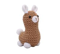 ZZHYTANG Handmade Crochet Alpaca Desk Decoration - Cute Knit Long Neck Alpaca Home Decor, Creative Gift(marrón)