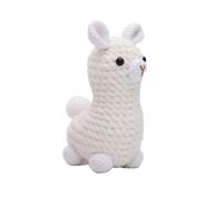 ZZHYTANG Handmade Crochet Alpaca Desk Decoration - Cute Knit Long Neck Alpaca Home Decor, Creative Gift(Blanco)