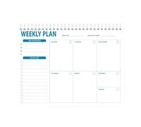 ZZHYTANG Planificador Diario y Semanal, Cuaderno de Lista de Tareas con Espiral, Organizador de Productividad con Prioridades, Rastreador de Hábitos y Sección de Notas(#1)