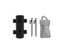 ZZHYTANG Soporte fijador de Poste toldo Camping con estacas Acero y Bolsa de Transporte, Base Regulable Doble pomo for Tienda Exterior, diámetro Interior 37mm(1pcs,Ground Anchor L-20cm)