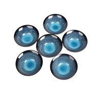 ZZHYTANG Taza de Té Tianmu Artesanal 40ml, Tazón de Cerámica con Esmalte Azul Cambiante, Forma Douli for Té Gongfu(#2)