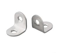 ZZIPQUHAQ Soportes de Esquina en ángulo Recto Forma L Acero Inoxidable, Junta 90 Grados con Acabado Plateado galvanizado, tamaño 20x20x16 mm, 2 Espesor, Agujero 5