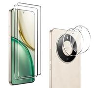 zZjoOoj 2 Piezas Protector Pantalla para Honor Magic 8 Lite y 2 Piezas Protector de Lente de Cámara Antiarañazos,Antihuellas,Sin Burbujas,Dureza 9H, 0.26 mm Ultra Transparente