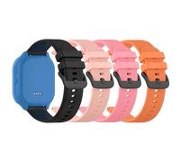 zZjoOoj 4 pulseras de silicona compatibles con Xplora X6 Play 2022 (1ª generación), pulsera deportiva de silicona suave, correa de repuesto - negro, rosa claro, rosa melocotón, naranja