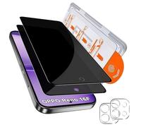 zZjoOoj Anti Espía Vidrio Templado para OPPO Reno 16 F/Reno 16 FS,[Compatible Huellas Dactilares ID] [2 piezas] Pelicula Anti-Spy Peeping Cristal Templado Privacidad Protector de Pantalla 9H Dureza