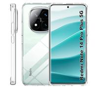 zZjoOoj Funda de silicona transparente para Xiaomi Redmi Note 14 Pro Plus 5G, resistente a los arañazos, ultra fina, funda de silicona suave transparente TPU