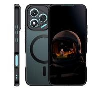 zZjoOoj Funda Magnética para Honor 400 Lite 5G,Compatible con MagSafe, [Protección de Cámara] Magnética Carcasa Translúcida Mate Trasera Fina Antigolpes, Negro