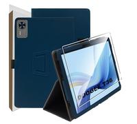 zZjoOoj Funda para DOOGEE T36 12 Pulgadas,Funda Ligera Superfina con 1 Piezas Cristal Templado Protector de Pantalla y Función de Soporte,Azul Marino