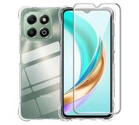 zZjoOoj Funda para Honor X6B con 1 Piezas Vristal Templado, Carcasa Protectora Antigolpes Transparente con Cojín Esquina Parachoques, Suave TPU Silicona Caso Anti-Choques