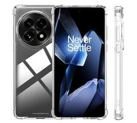 zZjoOoj Funda para OnePlus 13 con esquinas protectoras a prueba de golpes, protección de cámara, bisel suave de TPU placa posterior con protección contra caídas -Transparente