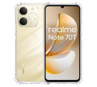 zZjoOoj Funda para Realme Note 70T, Carcasa Protectora Antigolpes Transparente con Cojín Esquina Parachoques, Suave TPU Silicona Caso Anti-Choques