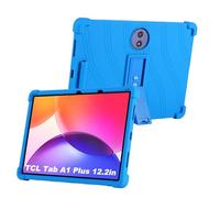 zZjoOoj Funda para TCL Tab A1 Plus 12,2 pulgadas Tablet, funda protectora de silicona líquida, funda de silicona premium TPU de alta calidad con función de soporte, azul marino